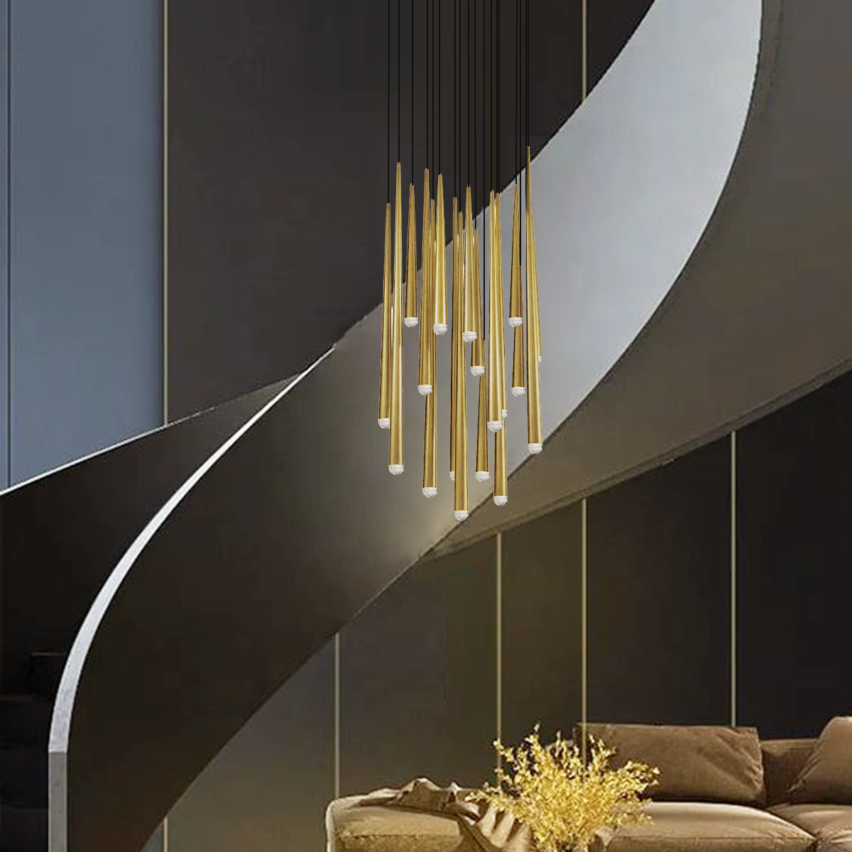 Droop Round Tubular Pendant