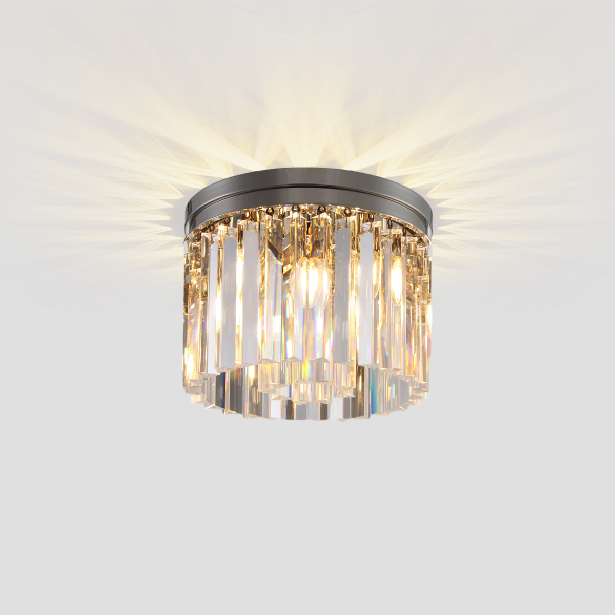 Beckett 1-Tier Crystal Round Flushmount
