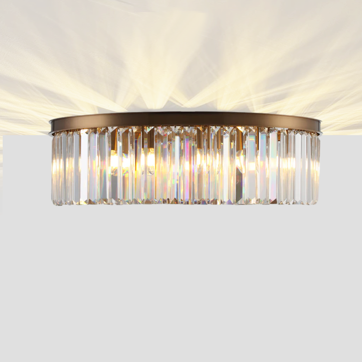 Beckett 1-Tier Crystal Round Flushmount