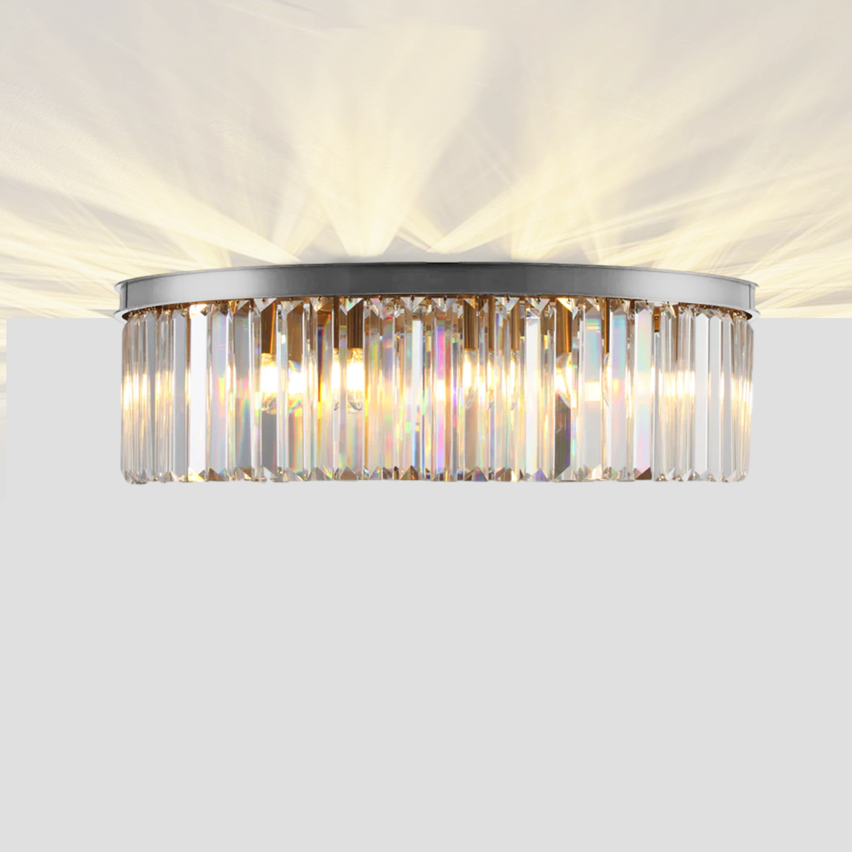 Beckett 1-Tier Crystal Round Flushmount