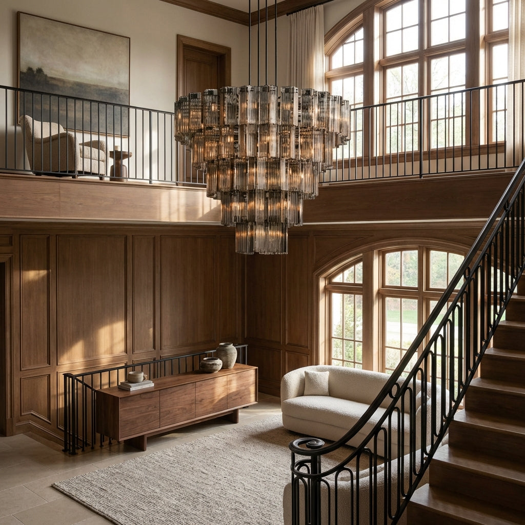 Art Glass Delsia Round Chandelier 60"