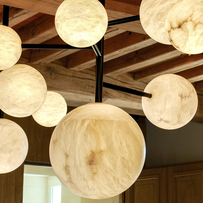 Ball Modern Artistic Alabaster Chandelier
