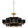 Classical Lotus 6 Lights Chandelier - Black