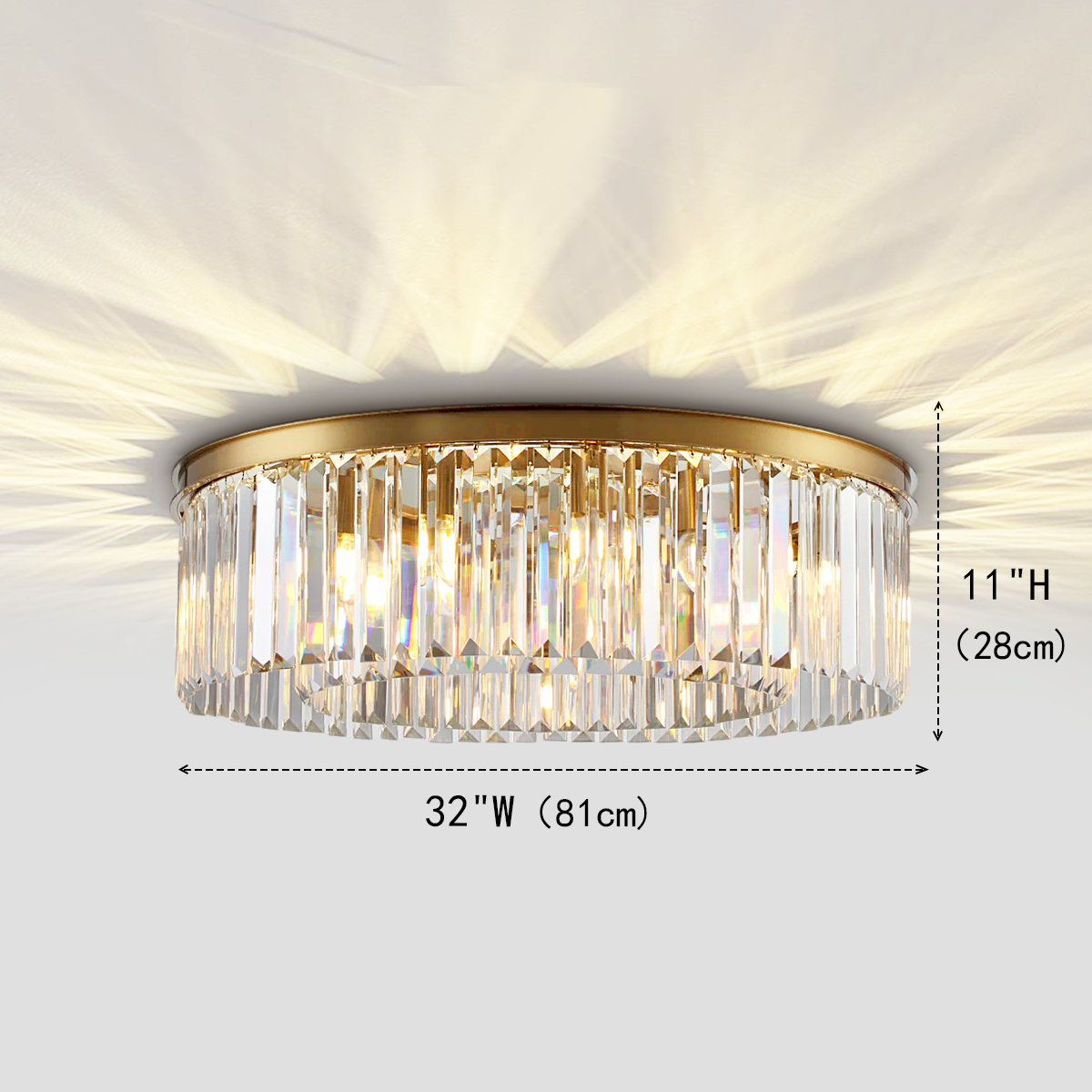Beckett 1-Tier Crystal Round Flushmount