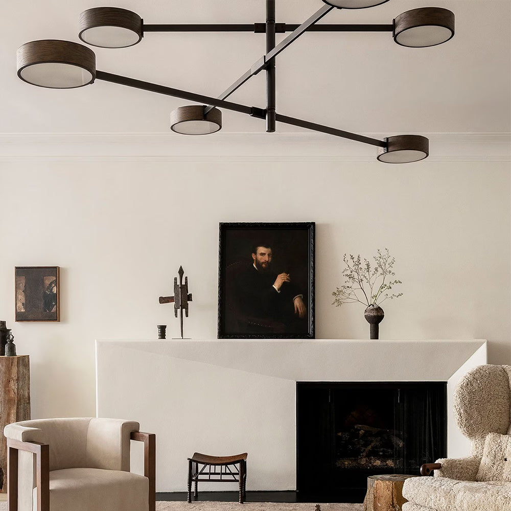 Monterra Walnut Grain Multi-Arm Chandelier