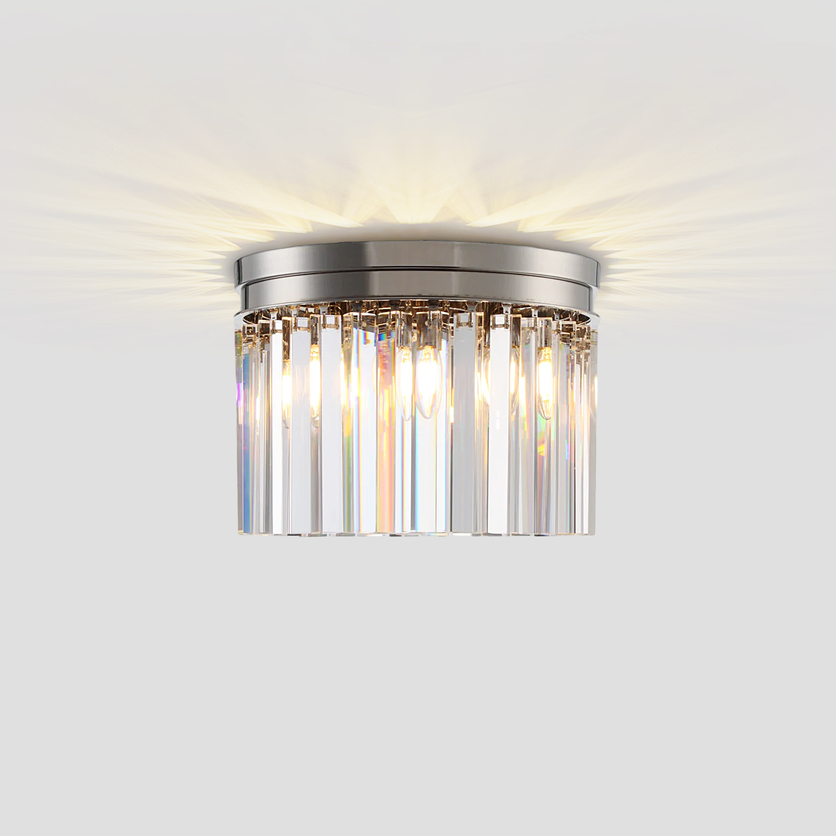 Beckett 1-Tier Crystal Round Flushmount