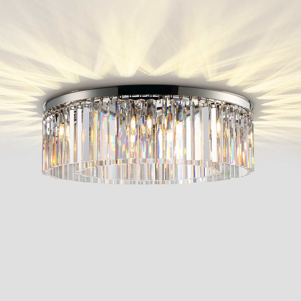 Beckett 1-Tier Crystal Round Flushmount