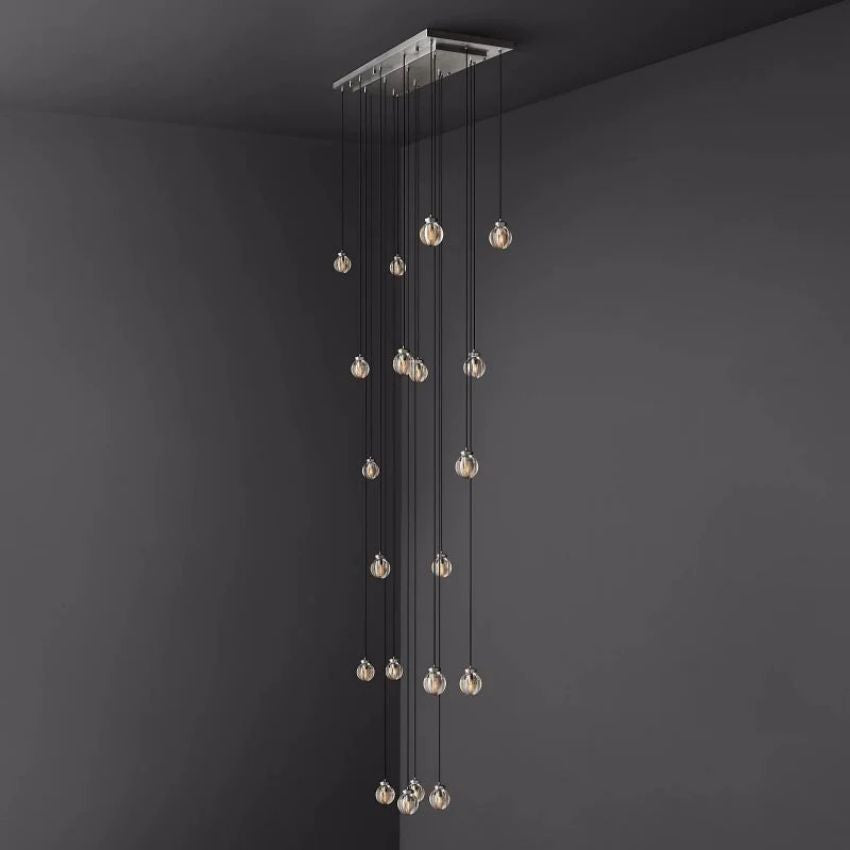 Alieen Pearl Ball Rectangular Chandelier 54”