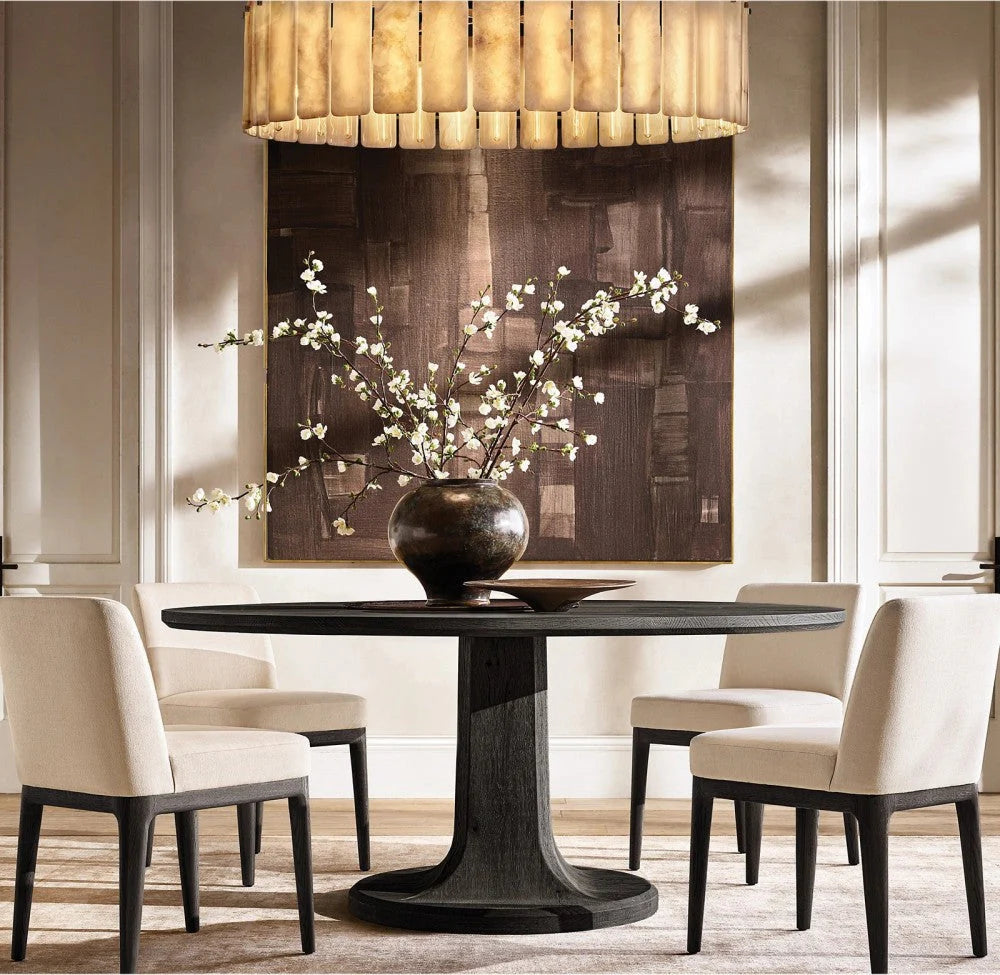Casalle Alabaster Round Chandelier 60"D