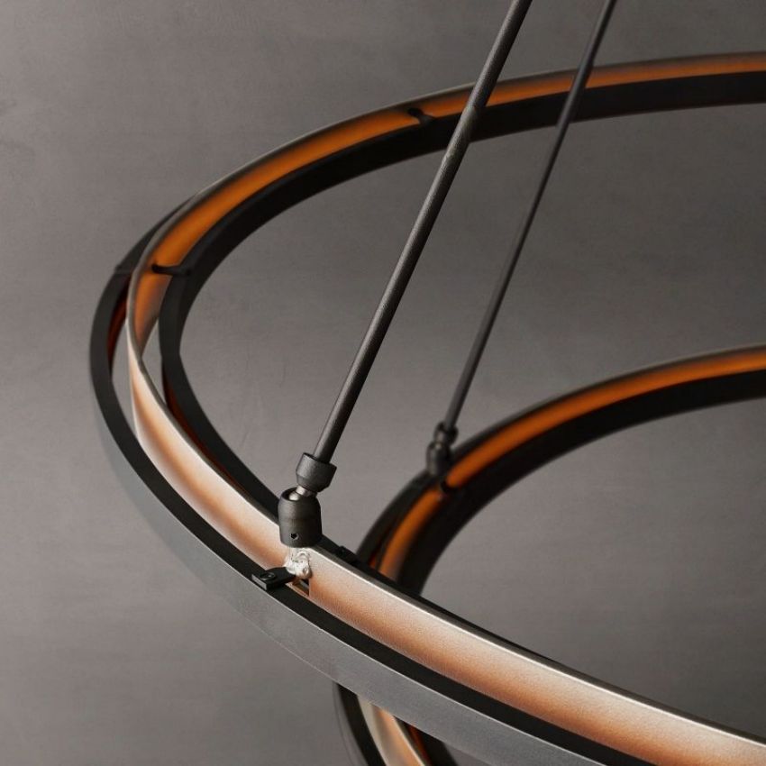 Vitas Two-Tier Round Chandelier 60"