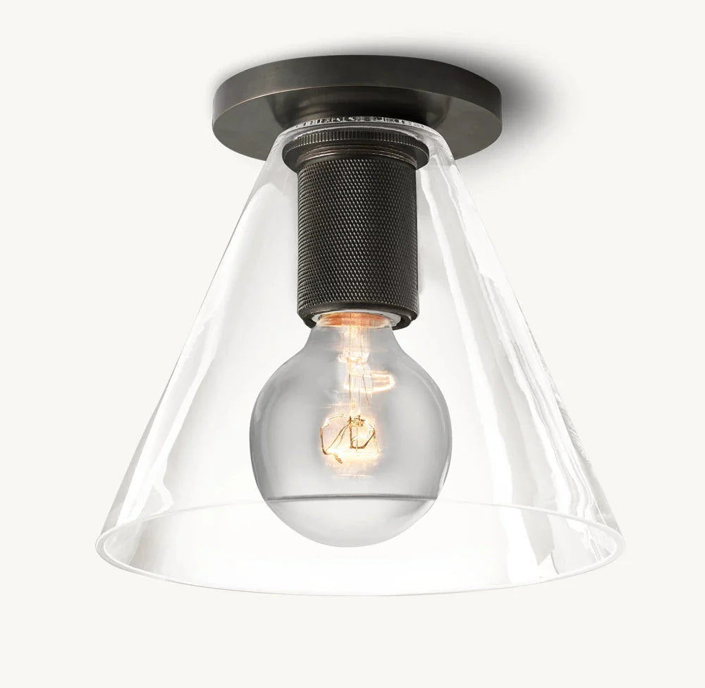 UTILITARRE FUNNEL SHADE FLUSHMOUNT