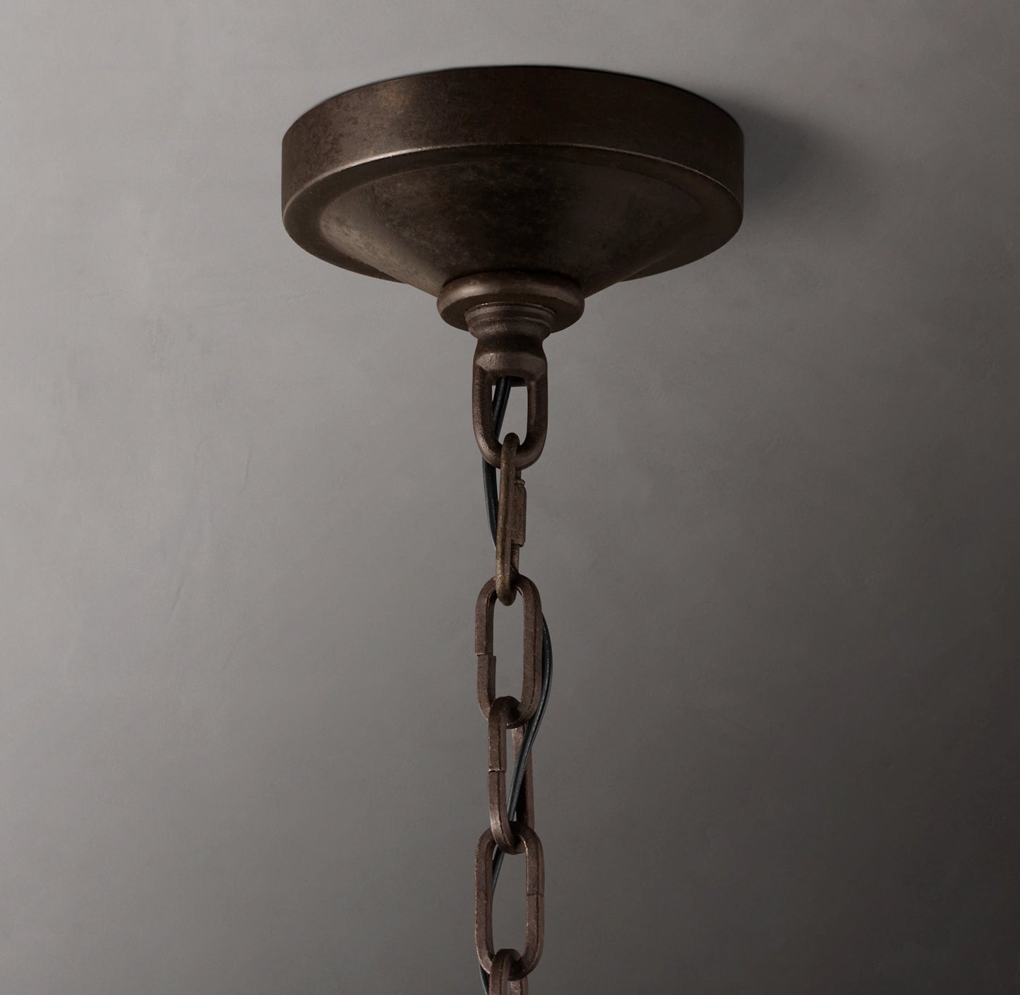 Vintage Openwork Two-Tier Round Chandelier 40"