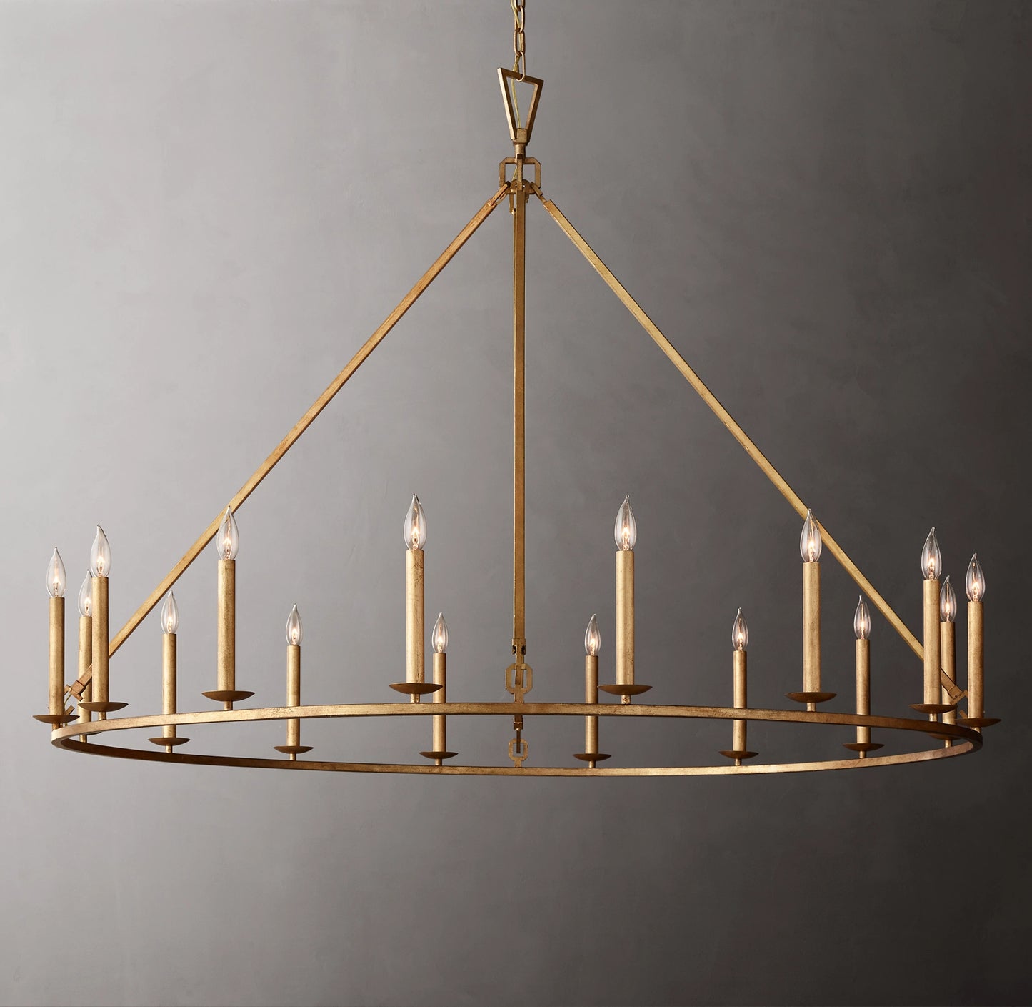 Vintage Openwork Round Chandelier 60"