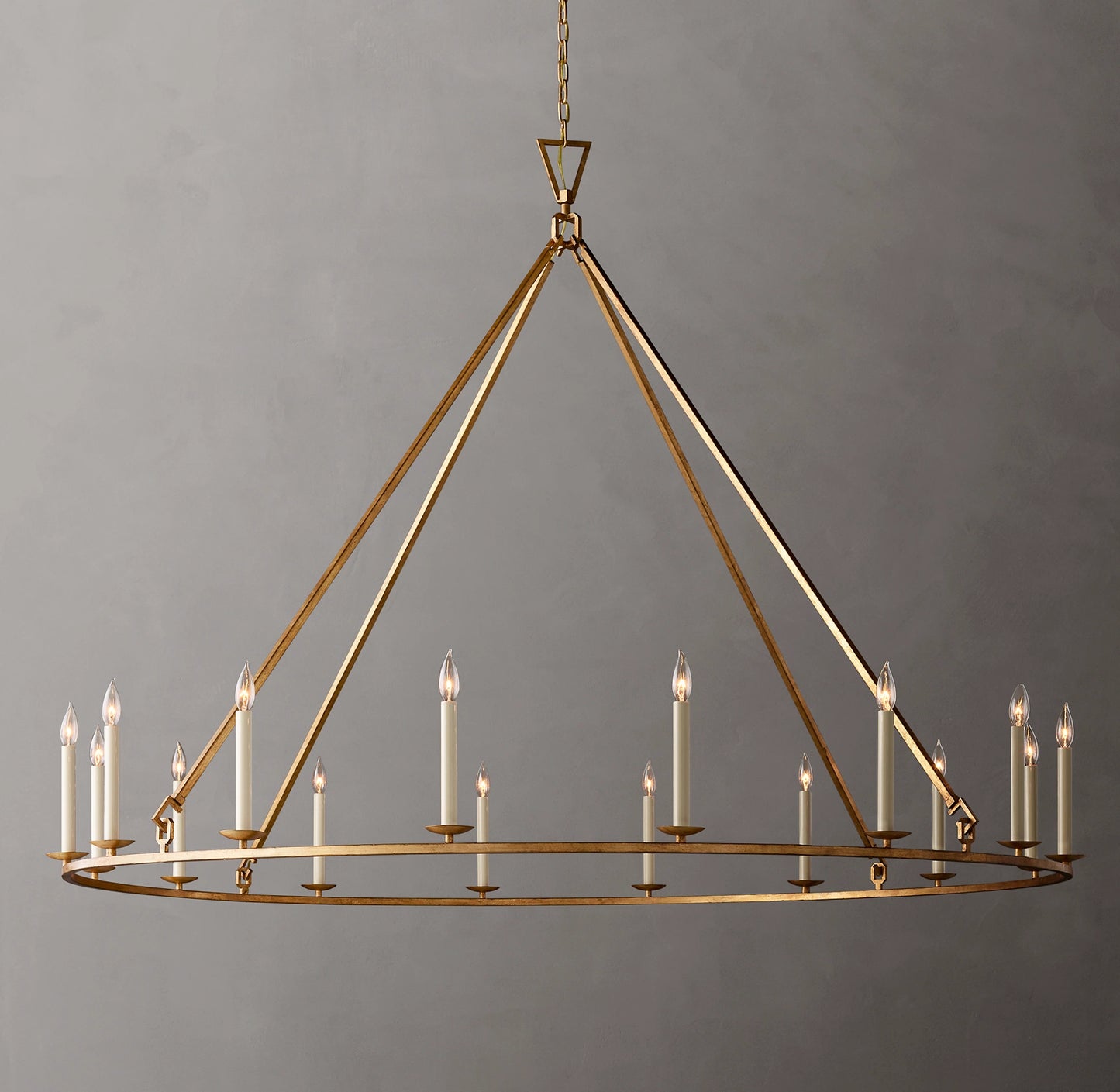 Vintage Openwork Round Chandelier 72"