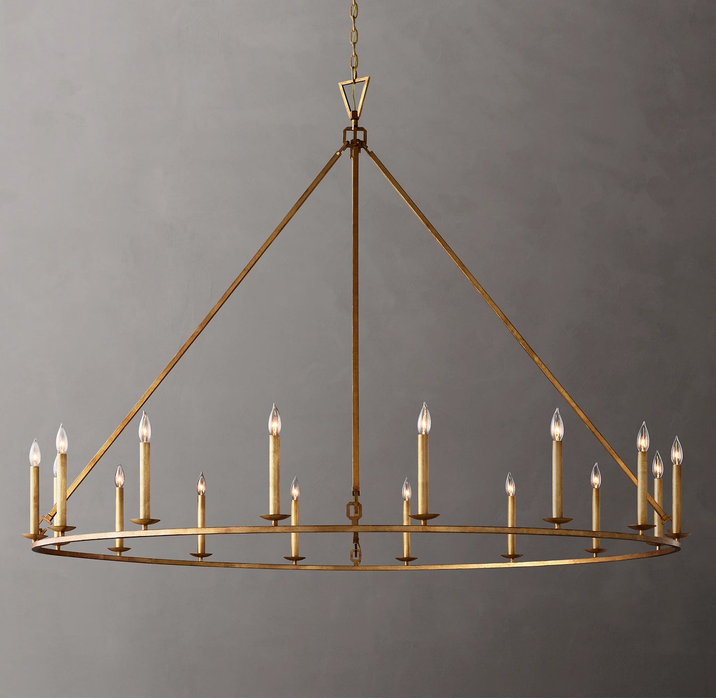 Vintage Openwork Round Chandelier 72"