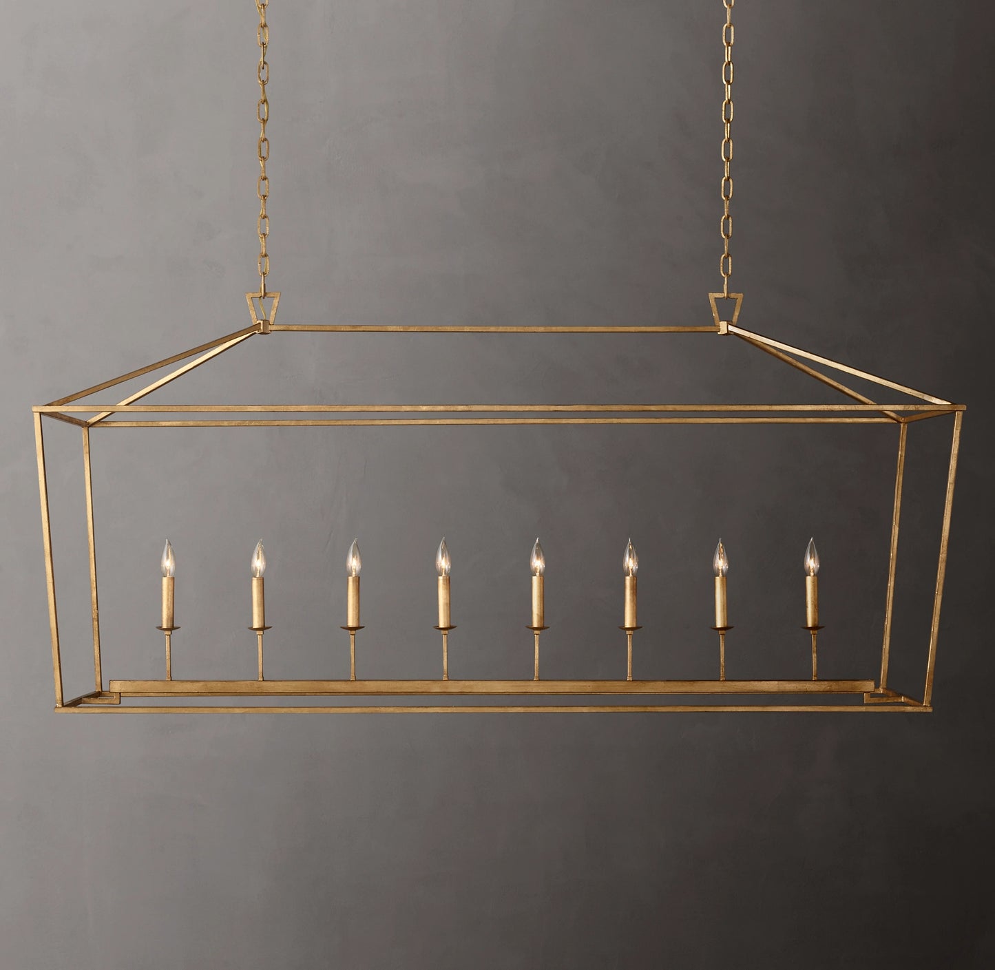 Vintage Openwork Rectangular Chandelier 72"