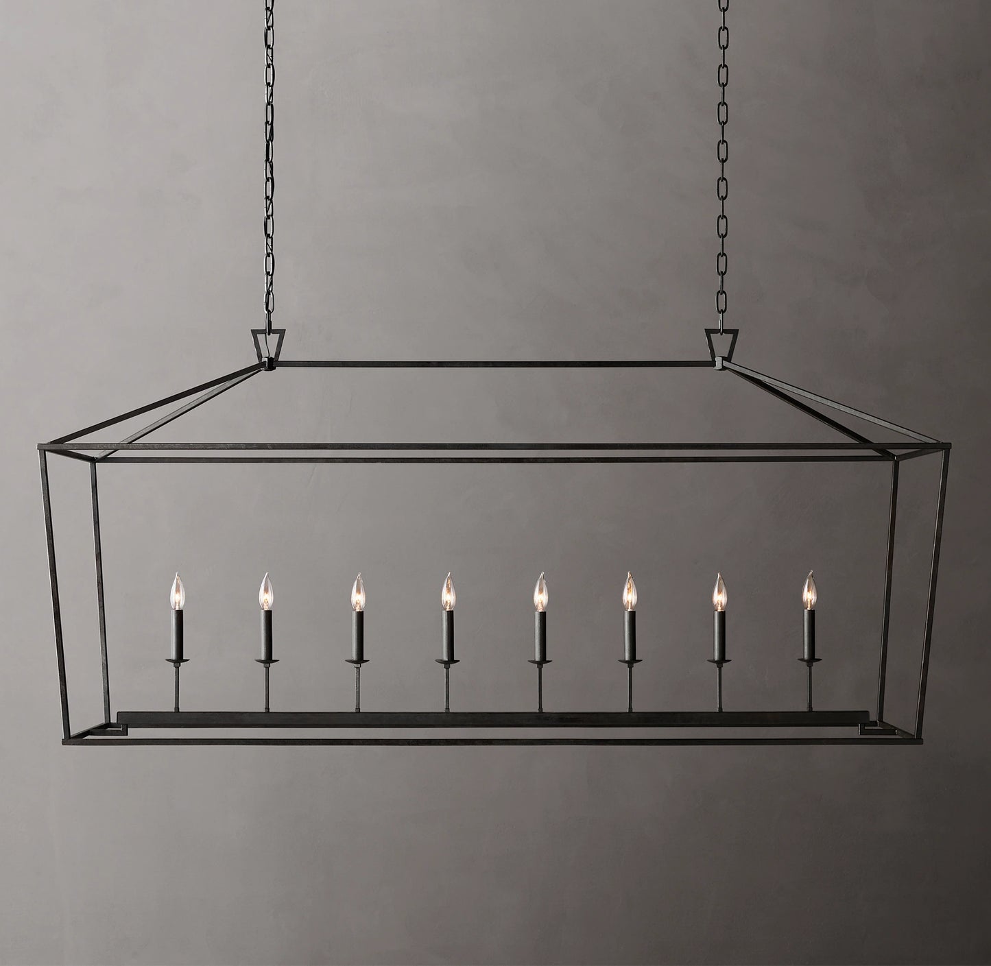 Vintage Openwork Rectangular Chandelier 72"