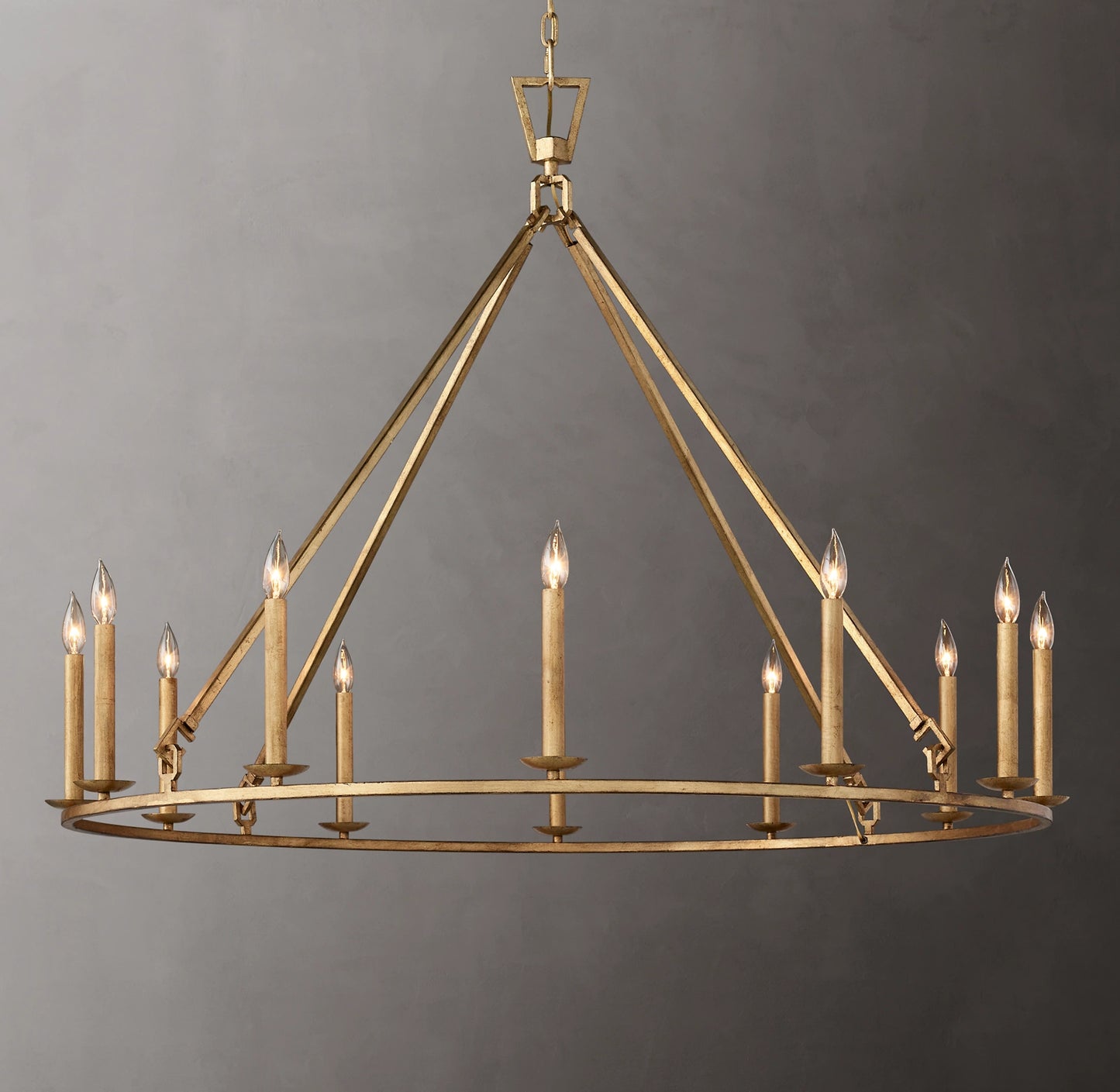 Vintage Openwork Round Chandelier 50"
