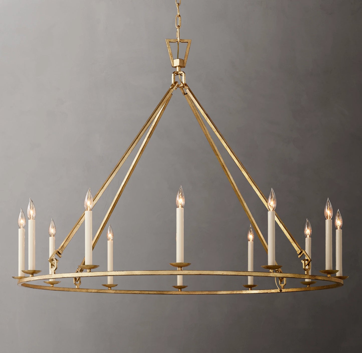 Vintage Openwork Round Chandelier 50"