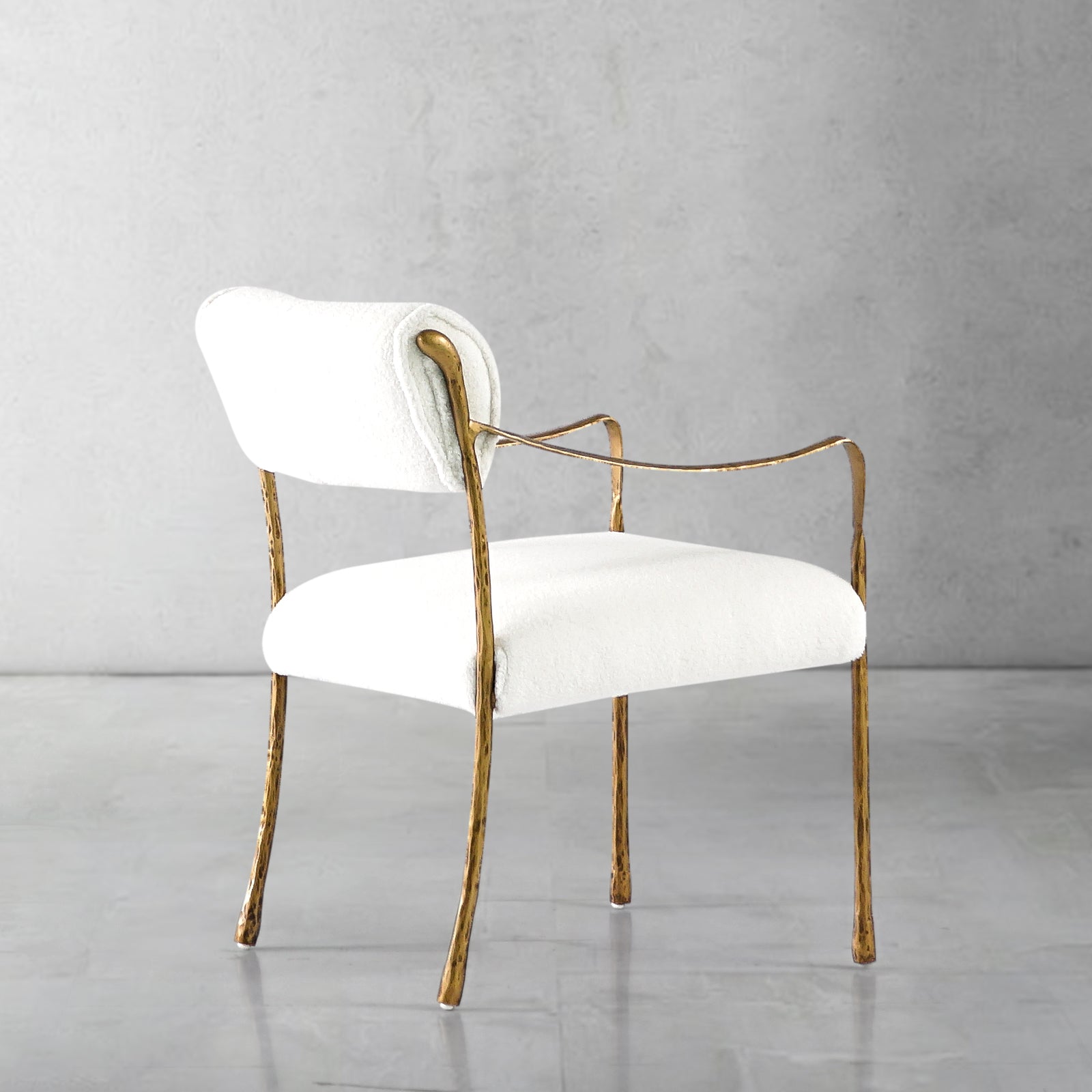 Thaddeus Retro Copper Iron Frame Dining Chair