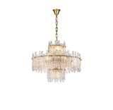 Faust Tiered Round Glass Chandelier