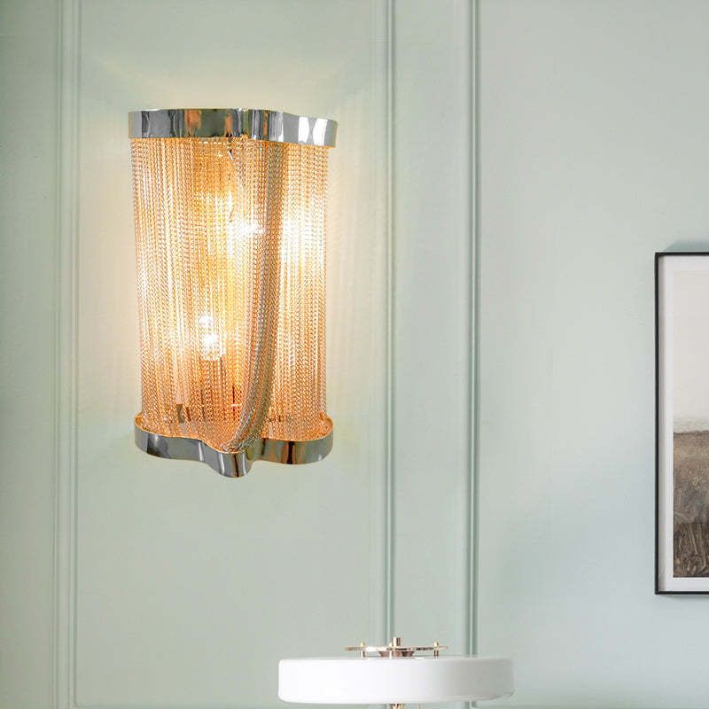 Ashley Aluminum Chain Tassel Wall Sconce