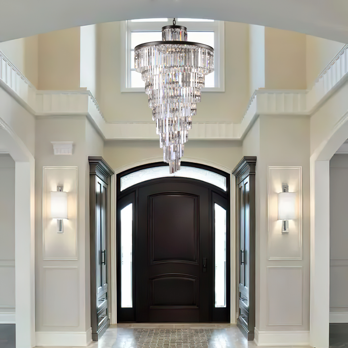 Beckett Multi-Tiered/ Layered Crystal Rod Chandelier