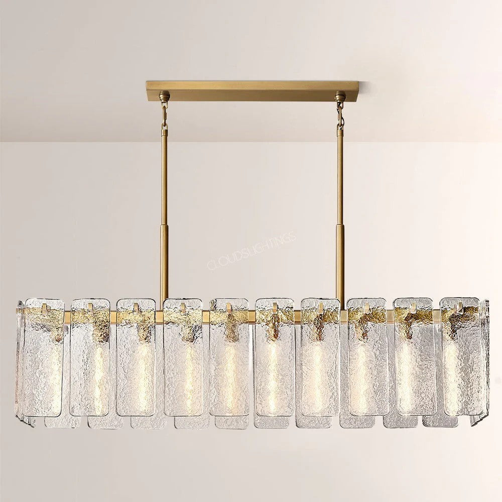 Casalle Glass Rectangular Chandelier 60"W