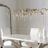 Morning Glory Vintage Style Chandelier 52" - Silver