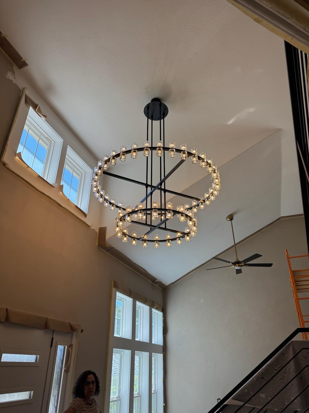 Bordeaux Wine-Glass Round 2-Tier Chandelier 60"