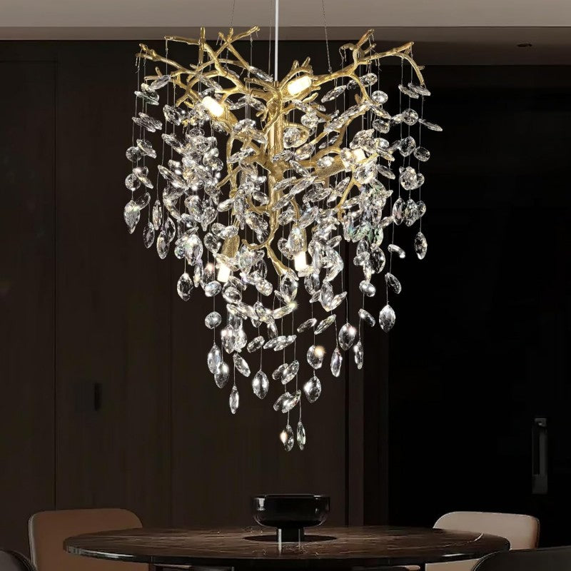 Modern Crystal Tree Branch Chandelier