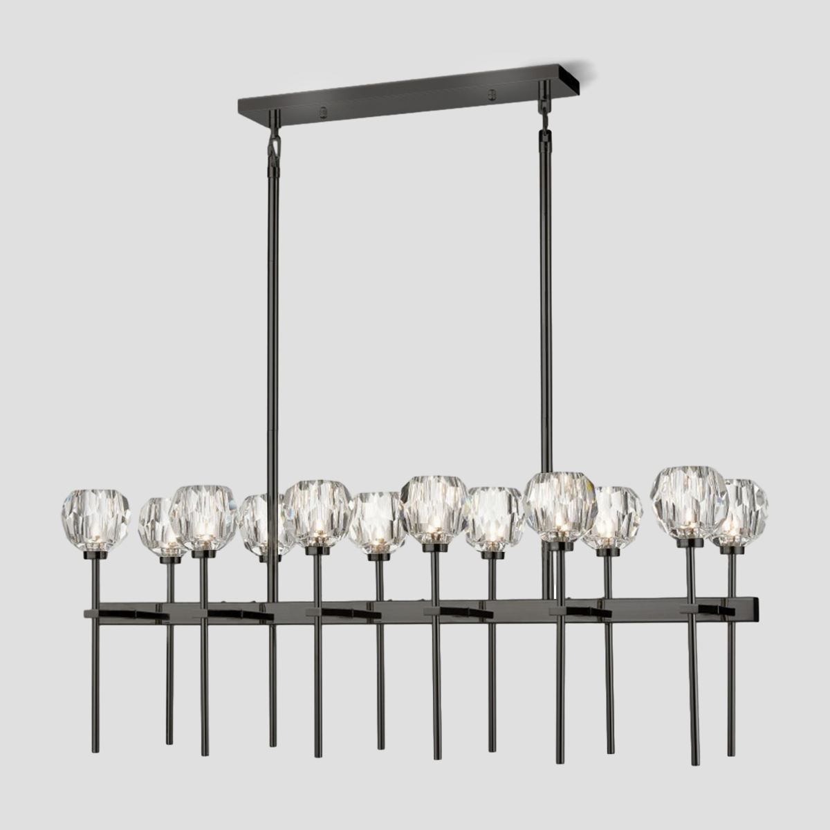 Seaver Clear Glass Linear Chandelier