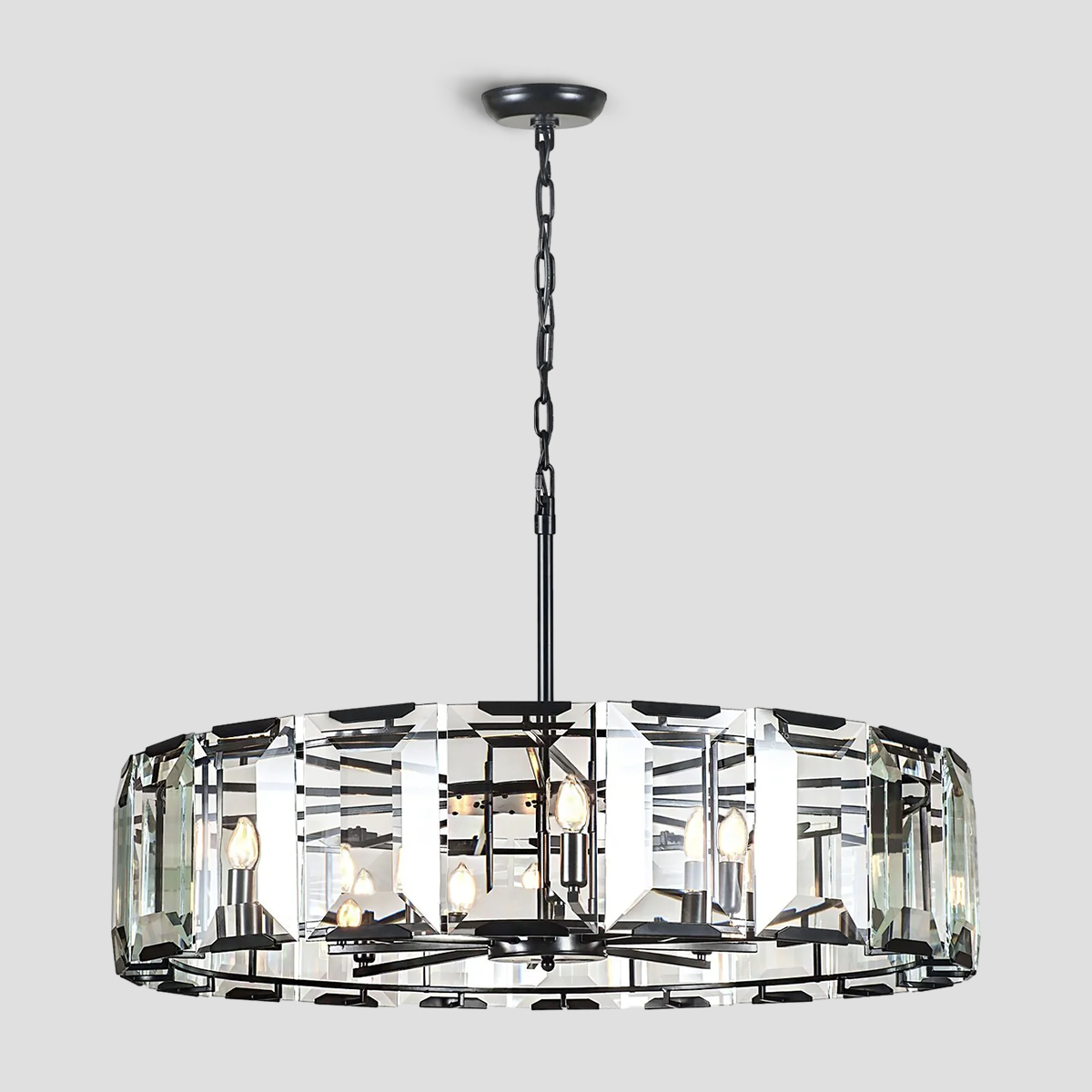 Malone Crystal Round Chandelier 24"