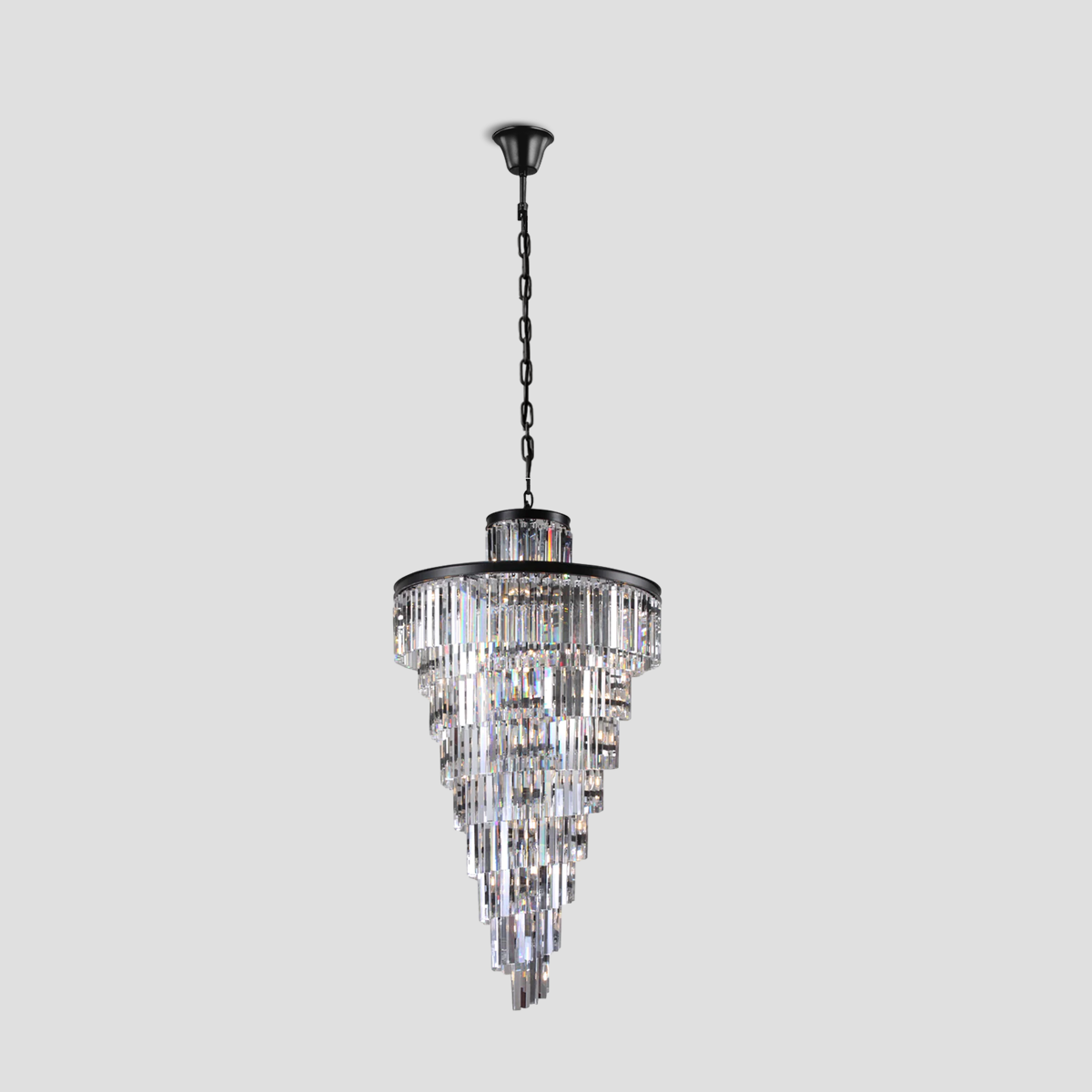 Beckett Multi-Tiered/ Layered Crystal Rod Chandelier