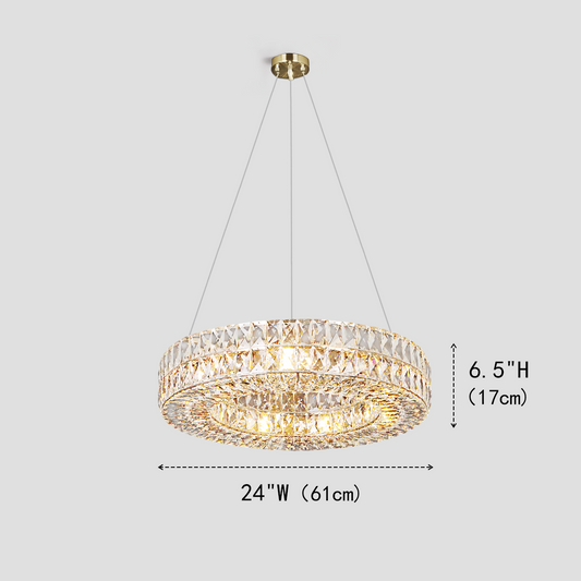 Massey Halo Crystal Ring Chandelier