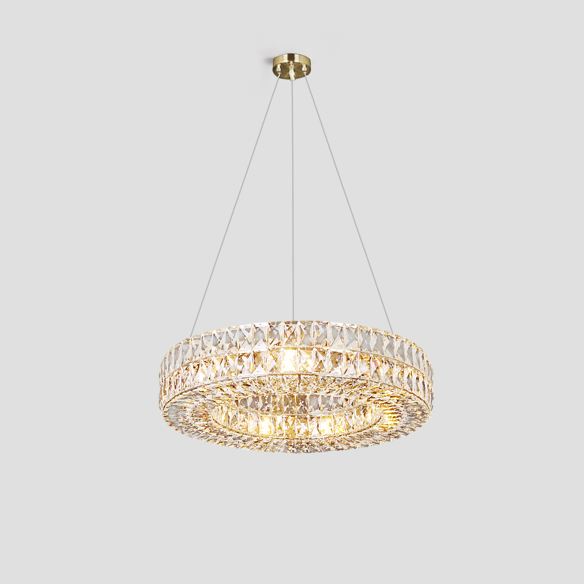 Massey Halo Crystal Ring Chandelier