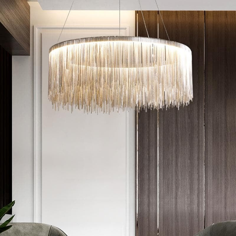 Alisa Luxury Round Chain Tassel Chandelier