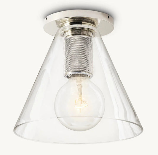 UTILITARRE FUNNEL SHADE FLUSHMOUNT