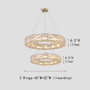 Massey Halo Crystal Multi-Tier Ring Chandelier