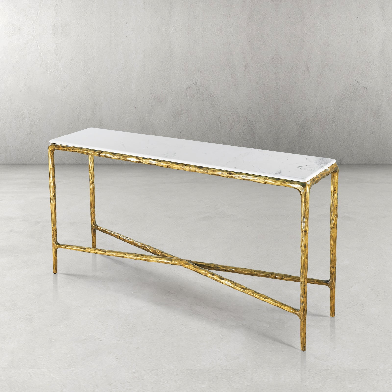 Thaddeus Rectangle Marble Console Table