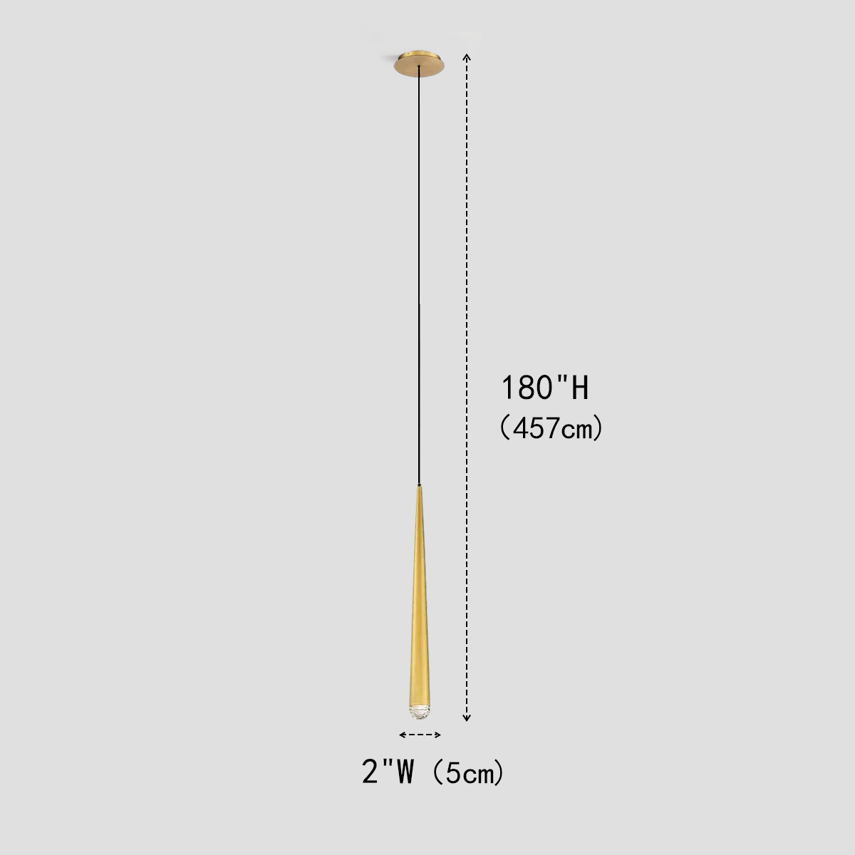 Droop Round Tubular Pendant