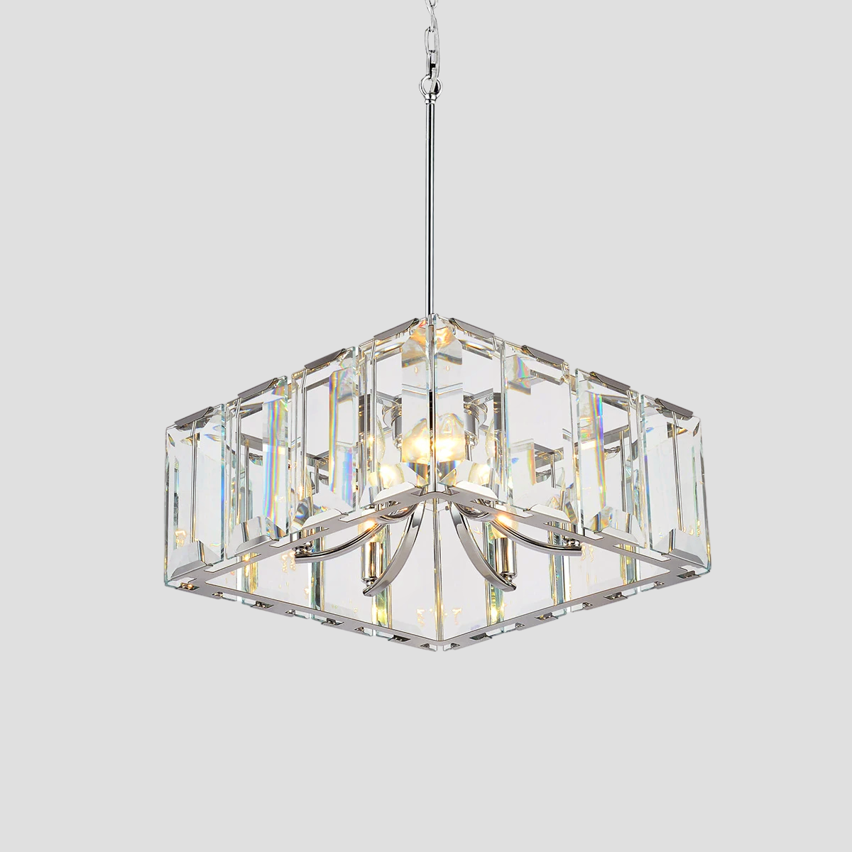 Malone Crystal Square Chandelier 24"