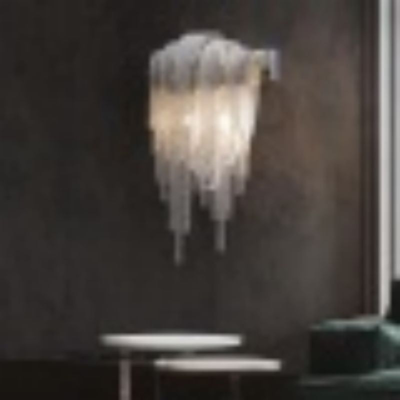 Alisa Luxury Plated Aluminum Chain Tassel Wall Sconce