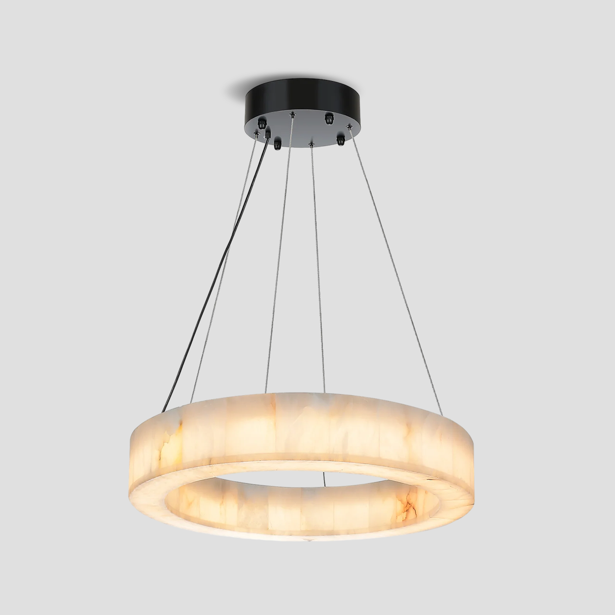 Alabaster Halo Ring Chandelier