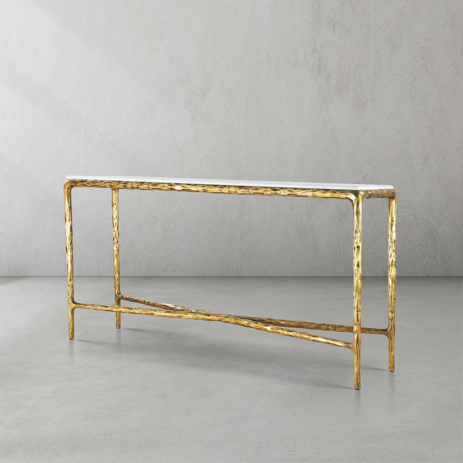 Thaddeus Rectangle Marble Console Table