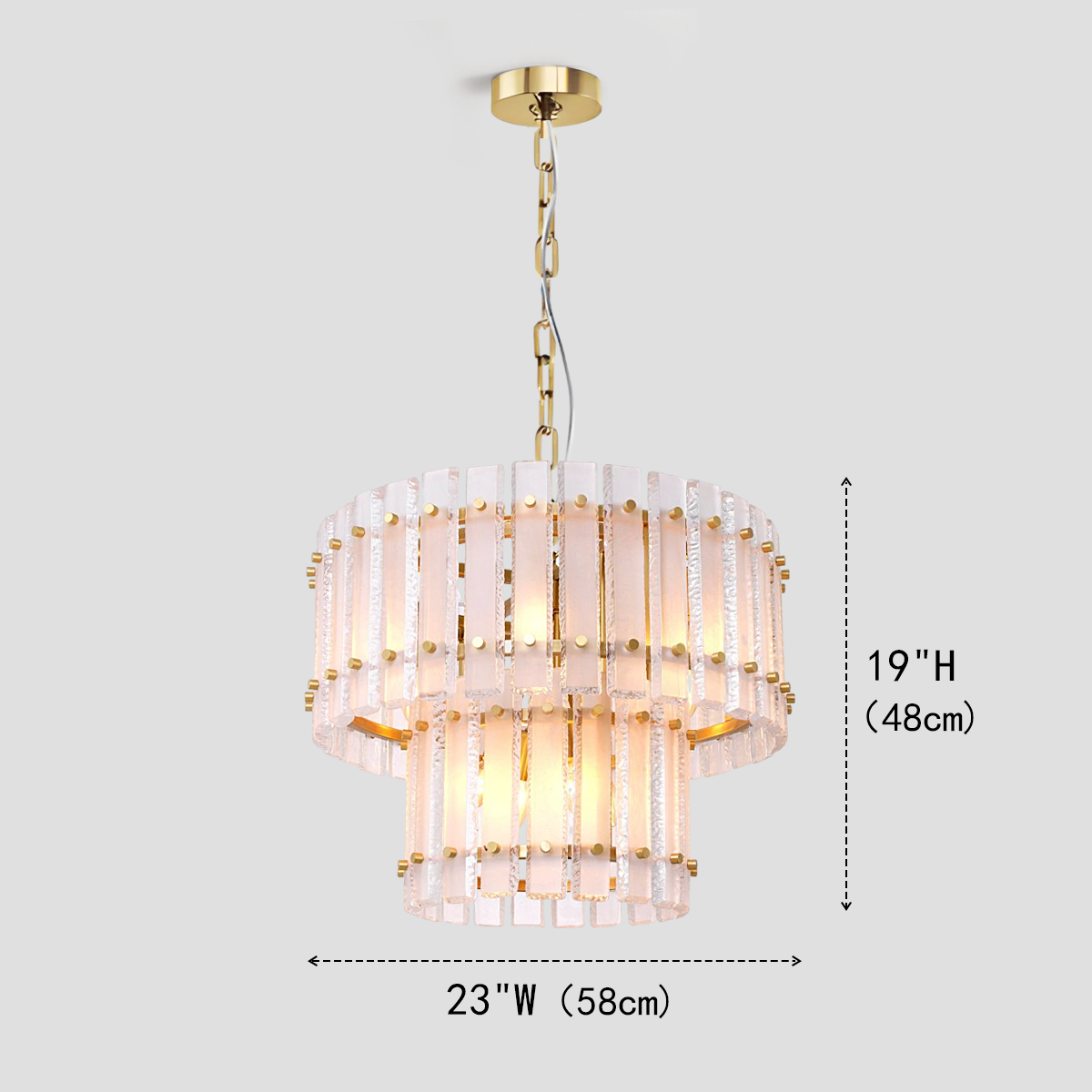 Kane Classical Round Glass Chandelier