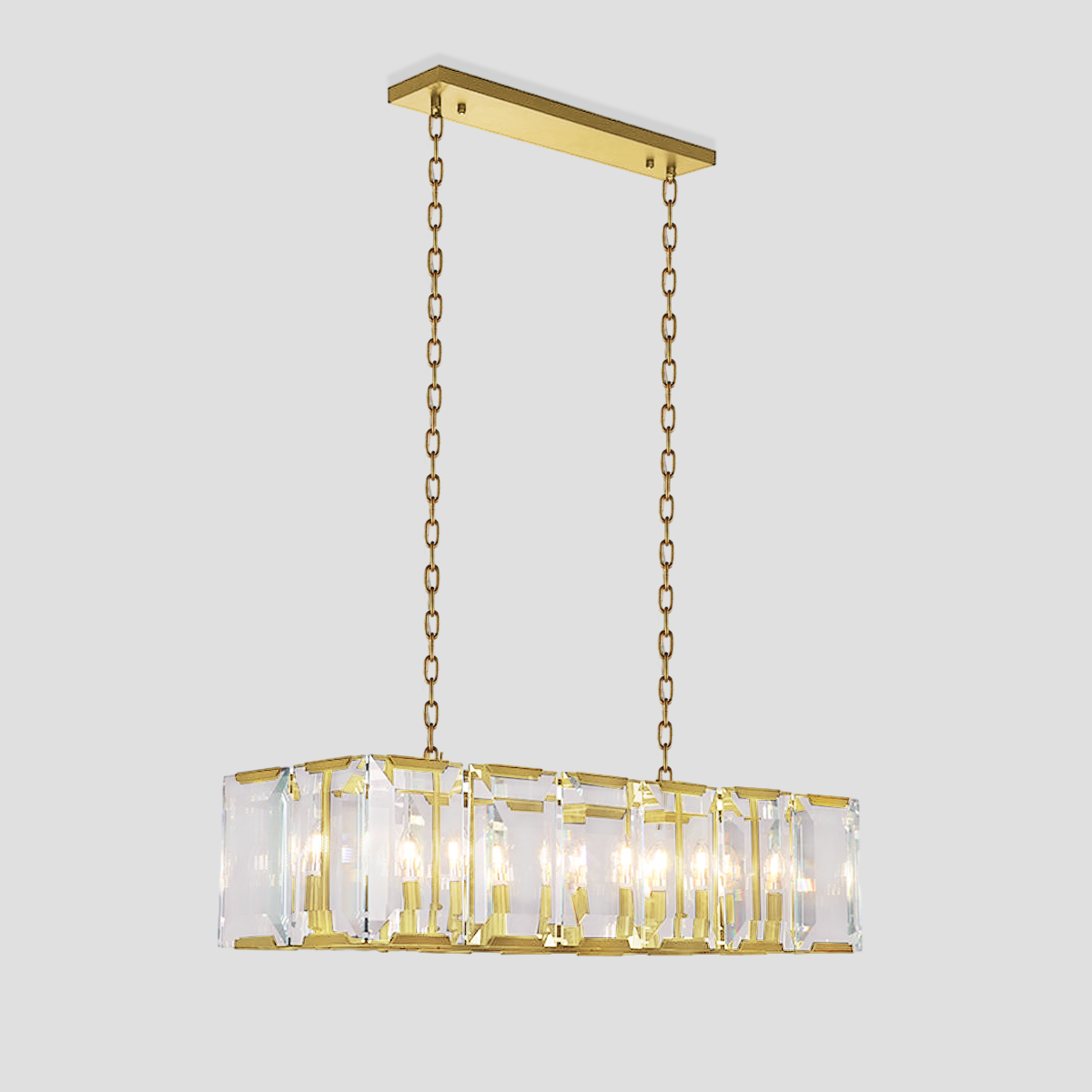 Malone Crystal Rectangular Chandelier