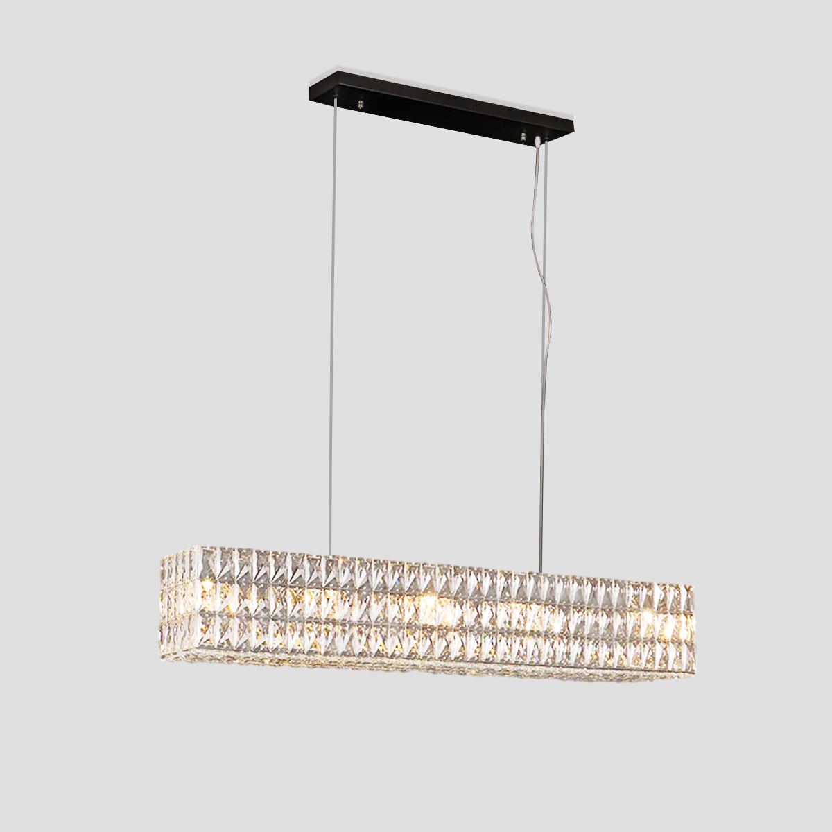 Massey Halo Rectangular Crystal Chandelier