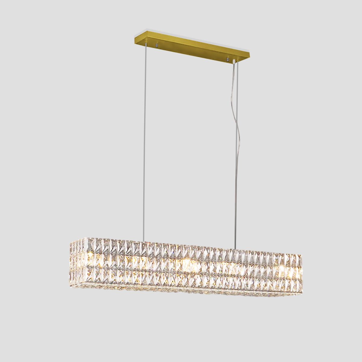 Massey Halo Rectangular Crystal Chandelier