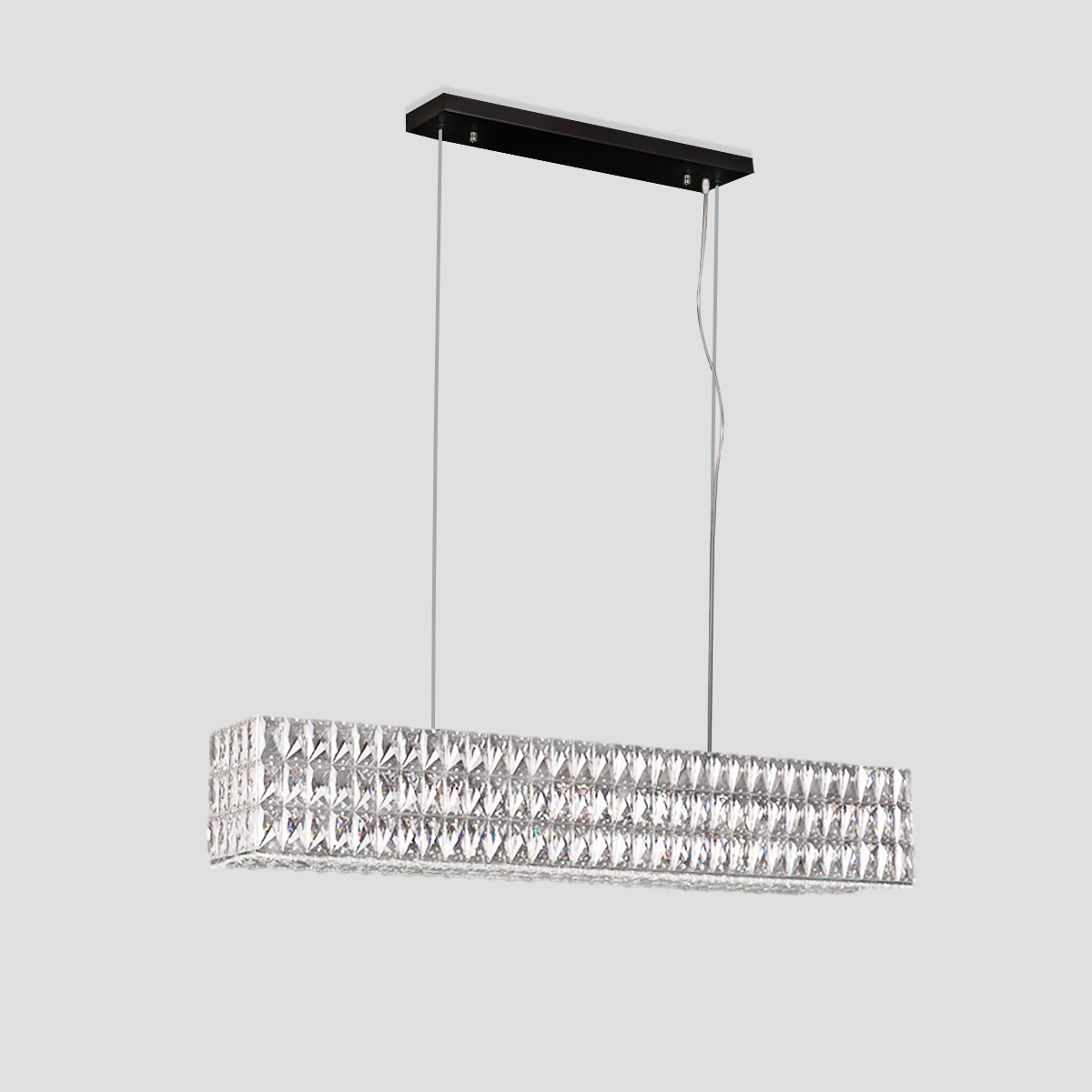 Massey Halo Rectangular Crystal Chandelier